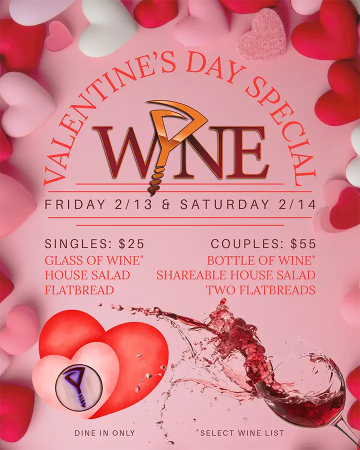 WYNE Valentine's Day Weekend Menu 2026